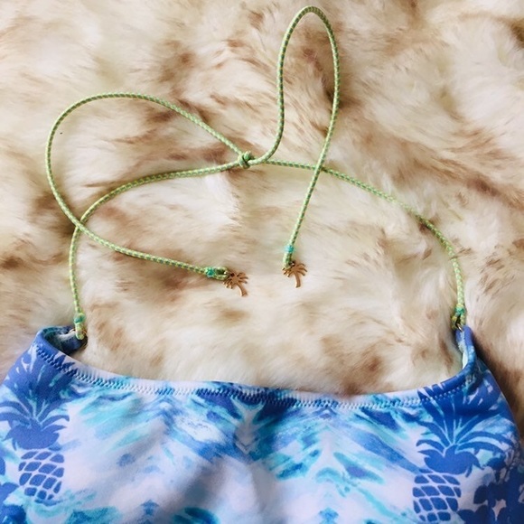 Victoria's Secret Blue Pineapple Bathing Suit - Picture 4 of 10